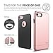 elago iPhone 7 Case [Glide][Rose Gold/Rose Gold] - [Multi-Option Case][Military Drop Test Certified][Sophisticated Shock Absorption] - for iPhone 7