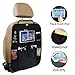 Car Seat Organizer, 2 Pcs Seatback Auto Kick Mat Back Seat Protector for Kids with Multi Storage Pocket for Touch Screen Tablet Holder Bottle Drink Toys(Black, 2 Pack)