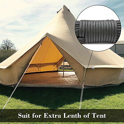 HomTop 550 Paracord 7 Strand Nylon Parachute Cord Outdoor Survival Rope – 100Feet Length 100% Nylon Mil-SPEC 550lbs Breaking Strength (Black)