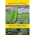Hatch Green Mild Chile - 30 Seeds - NM-64 - Non-GMO - Open Pollinated - Untreated Seeds