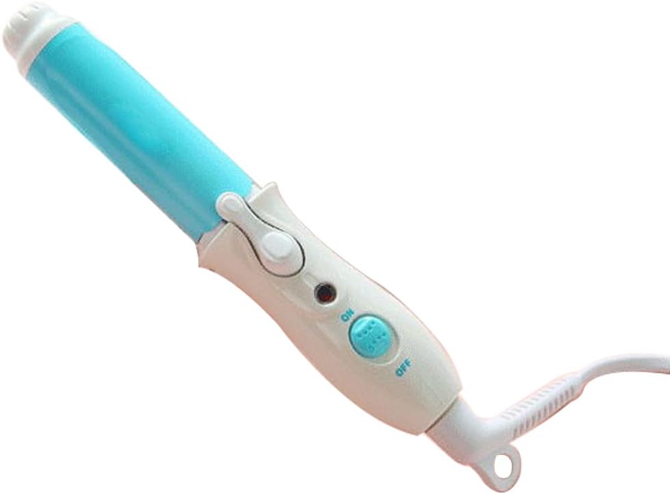 Mini Electric Hair Curler Personal Hair Styling Tools Wavy Ceramic Curling Iron Blue