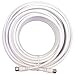 BoostWaves100 Feet Low Loss RG6 Coaxial Digital Audio Video Patch Cable White, F Pin