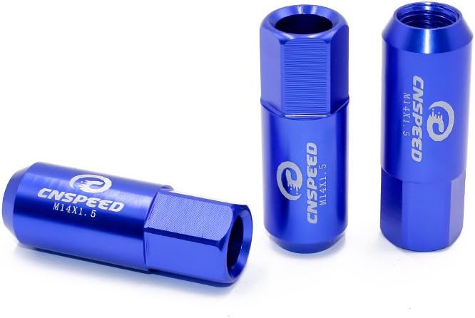 Wheel Nuts 60mm M14 X 1.5 Wheel Nuts New 20PCS Racing Lug Wheel Nuts Screw (Blue)