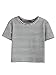 PERSUN Women's Stripes Short Sleeve Cotton Cropped T-shirt