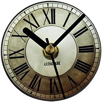 MCC Round wall clock magnetic sticker refrigerator bell - Antique Roman Digital Gray Small Scale - Plastic and powerful magnets - 8.5cm , old