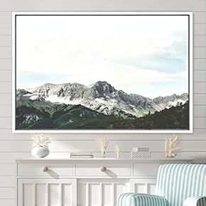 signwin Framed Canvas Wall Art Mountainscape Aerial Dramatic...