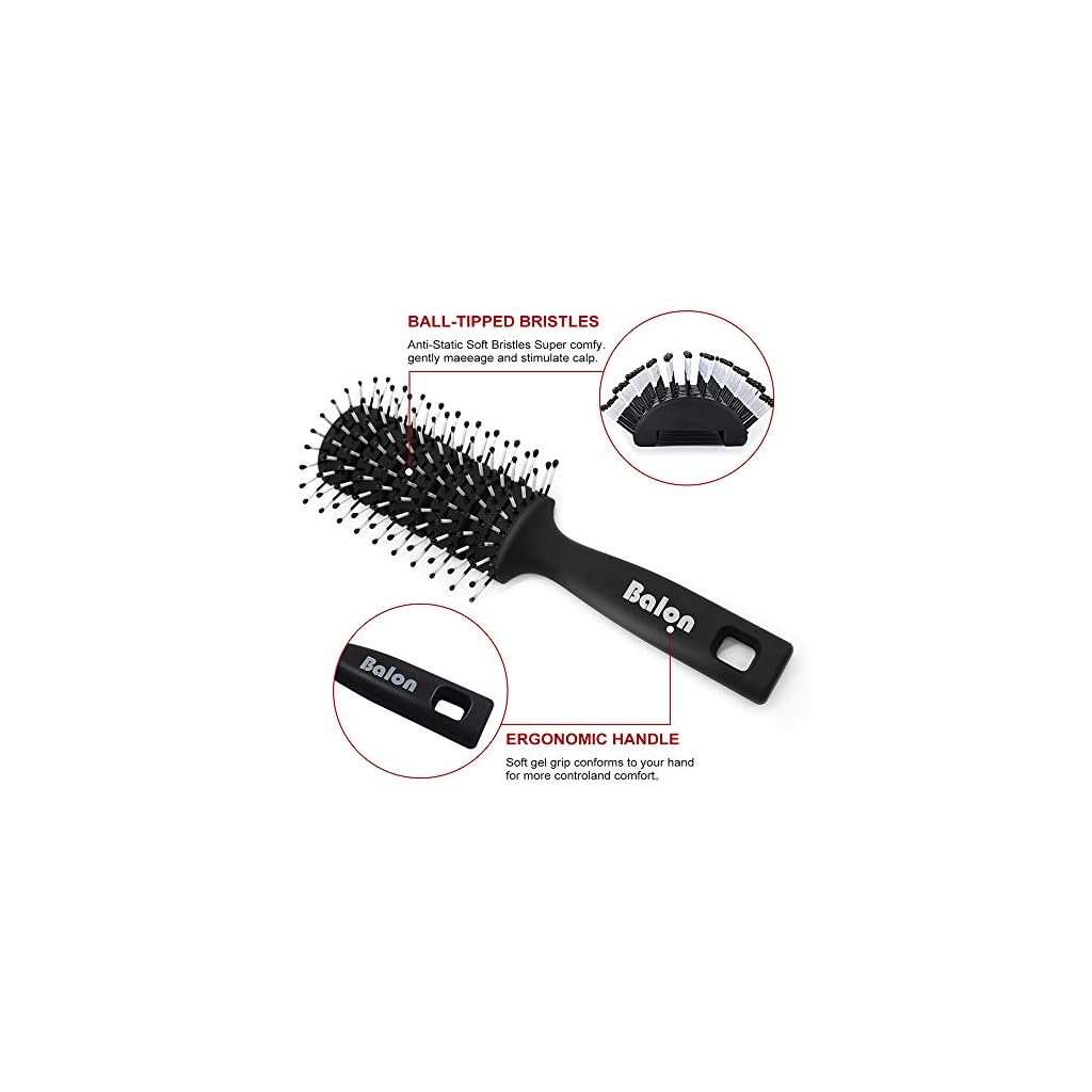 Vent Hair Brush, 11 Row Vented Hairbrush for Men and Women, Vent