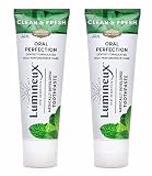 Lumineux Oral Essentials Fresh Breath Toothpaste 2pck - Fresher Breath 2 Weeks w/o Sensitivity | Certified Non Toxic, Fluoride Free | NO Artificial Flavors, Alcohol, Colors, SLS Free, Dentist Formula