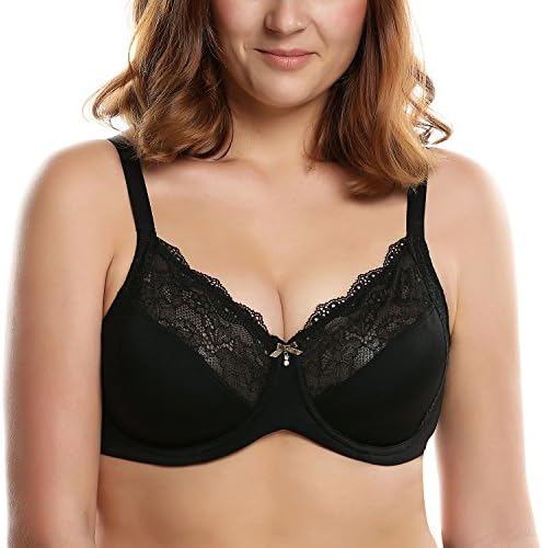 Elaver Womens Comfort Minimizer Unlined Underwire Full Figure Bra 34C-42G