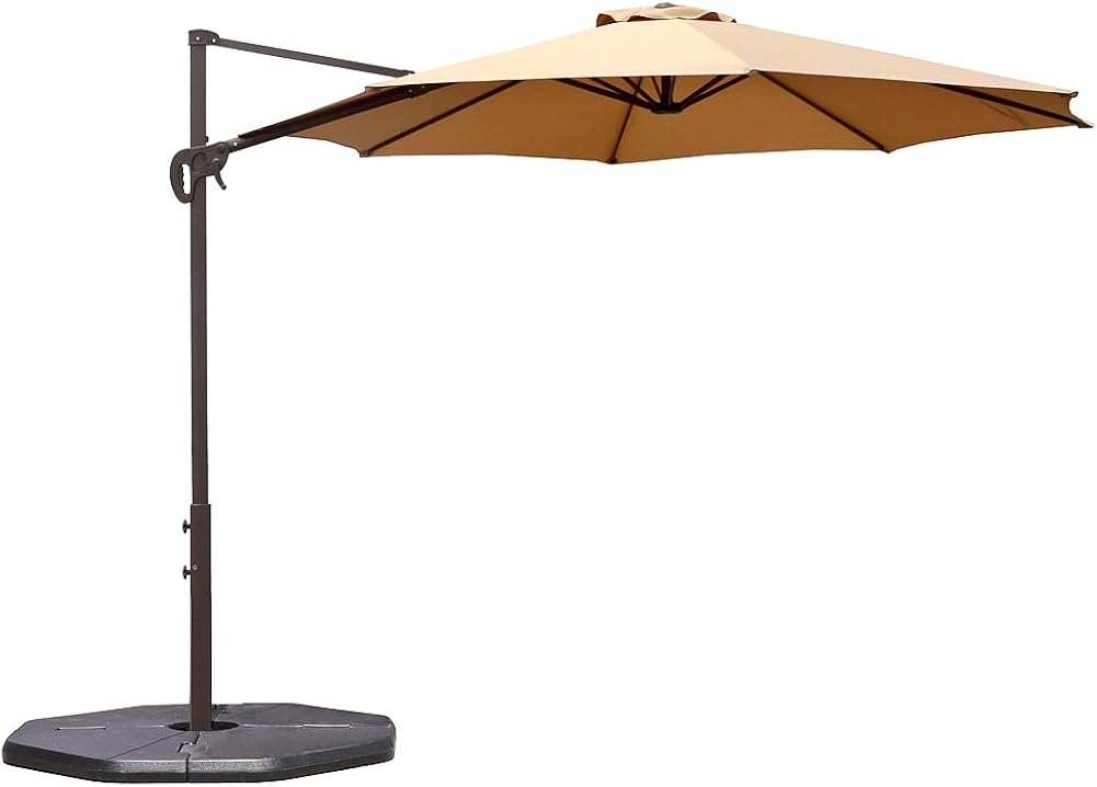 Le Papillon 10 Ft Cantilever Umbrella Outdoor Offset Patio Umbrella Easy Open Lift 360 Degree Rotation Beige Amazon Ca Clothing Accessories