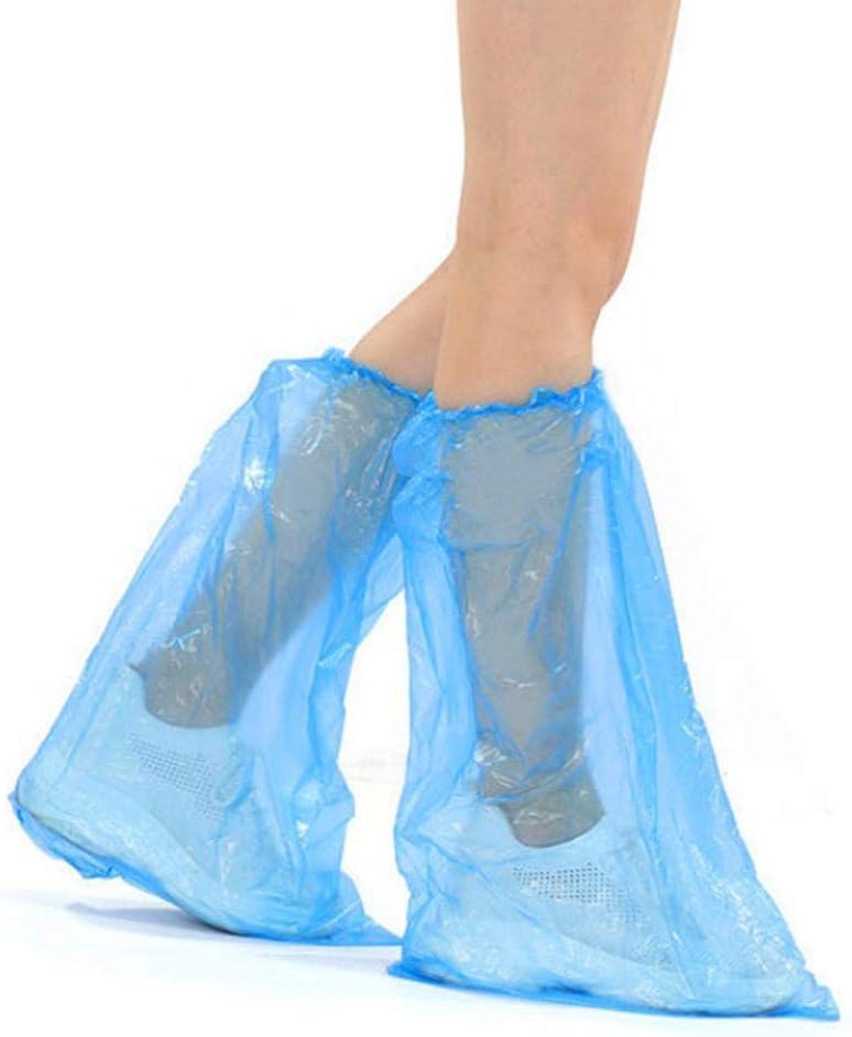 10 pcs Disposable Shoe Covers Long Waterproof Shoe Covers Disposable Rainproof Overshoe Boots Covers by Loveless Land