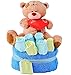 Baby Shower Gift Ideas for Boys - Unique It's a Boy Newborn Birth Cake Kit - Premium Scented Boyish Handmade Soap Roses, Shoes, Bear and Towel Perfect Present Set