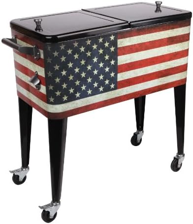 Sainty Art Works 29-026 Old Glory Patio Cooler, 80-Quart