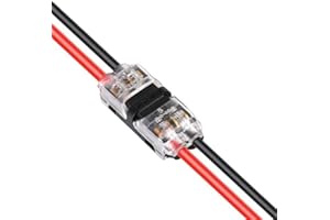 Kalolary Low Voltage Wire Connectors, 20 Pack Wire Connector 2 Pin 2 Way I Tap, Quick Solderless Universal Compact Wire Splice Connection Self-Stripping, Fits 20-24 AWG
