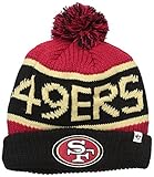 '47 NFL San Francisco 49ers Calgary Cuff Knit Beanie with Pom, Red, One Size