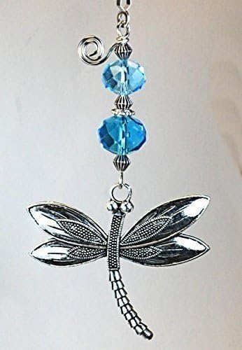Turquoise Blue Silvery Metal Dragonfly Ceiling Fan Pull Chain