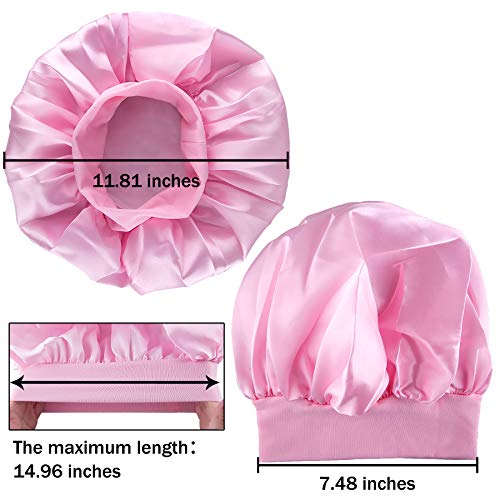 Duufin 8 Packs Satin Sleeping Caps Hair Loss Cap Night Cap