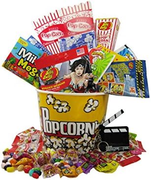Movie Night Candy &amp; Popcorn Gift Basket