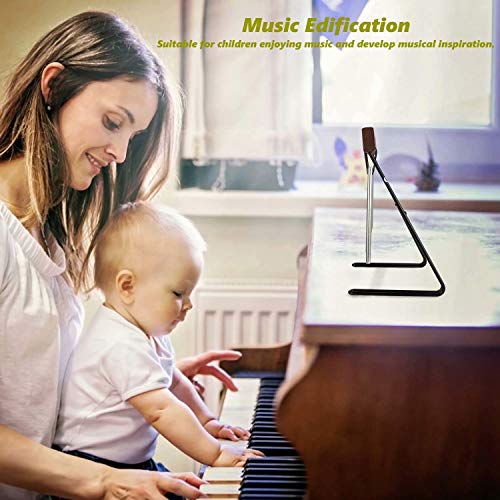 Table Top Bar Chime, Single-row Musical Percussion Instrument with Solid Aluminum Pipe and Iron Stand Stick for Ornament Classroom Office Decoration Kids Educational Gift - Thumbnail 5