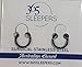 365 SLEEPERS 2PCS 18G Surgical Steel 6mm - 10mm Hinged Hoop Segment Nose Septum Tragus Helix Lip Ring Sleeper Earrings (10mm)