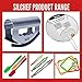 Silchef Heavy Duty, Heat Resistant Kitchen Tongs (set of 3) with Silicone Tips and Ring Pull Locking System - 7 inch, 9 inch & and 12 inch sizes (Red, Yellow and Green)