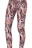 QZUnique Women's Classic Retro Printed Pattern Ankle Length Elastic Tights Leggings
