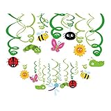 CC HOME Summer Spring Insects Party Decoration,Spring Summer Sunflower Hanging Swirl Decorations for Home,Classroom, Ceiling Wall Decor ,Holiday ,Graduation,Girl,Boys Baby Shower,Birthday Party ,Hawaiian Decoration Supplies 30PC
