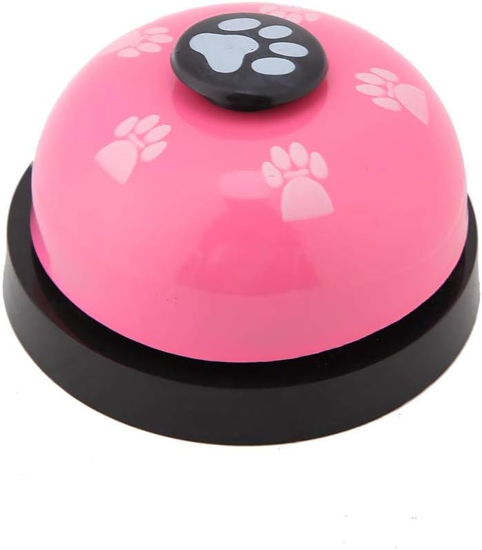 Dog Door Bell and Press Bell Pet Training Press Bell Iron Sturdy Pet Bell Desk Bell Call Bell for Dog Toilet Training Bell(pink) - Image 3