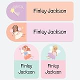 Dotty about Paper 50 Personalised No Iron Name Labels Princess Fairies