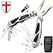 Grand Way 2611 Pocket Multitool with Flashlight and Knife - Best Knife and Multifunctional Tool with Scissors and Screwdriver - Black Multi-tool for Home, Survival and Outdoor Activities