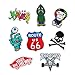 100 PCS Fashion Street Logo Stickers Cartoon Waterproof Stickers Car Laptop Helmet Luggage Vintage Skateboard Wall Decor Gift for Adult