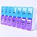 XINHOME Pill Organizer Box with Snap Lids| 7-day AM/PM | Larger Detachable Compartment for Bigger Pills, Vitamin