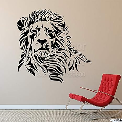 Leon Etiqueta De La Pared Decoracion Para El Hogar Vinilo Animal