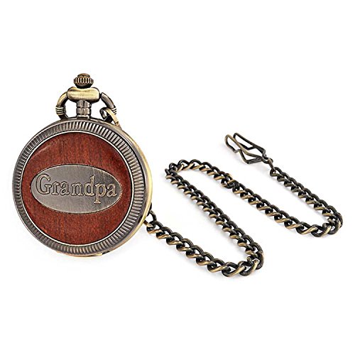 Bling Jewelry Antique Style Gold Plated Grandpa Grandfather Mens Pocket Watch with Engraving