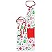 Chistmas Holiday Kitchen Apron with Pockets and Extra Long Ties, Women & Men Chef's Apron for Cooking, Baking, Crafting, BBQ, 100% Cotton-(Red & White)