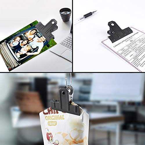 Black Large Binder Clips Bulldog Clips,2.6 Inch Wide,Pack of 12