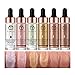 O.TWO.O Liquid Highlighter Make-up Glow Face Contour, Make Up Glitter Brighten Shimmer for Pale and Deeper Skin Tone (#1)