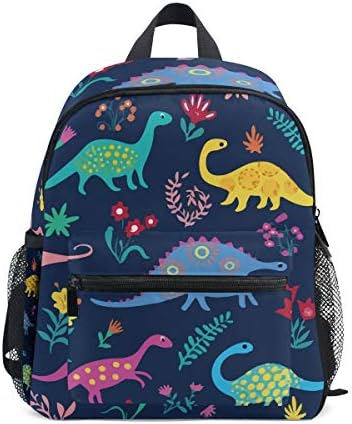 Dinosaur Colorful Animal Pattern Kid Backpack 12 inch Toddler Bookbag Travel School Bag