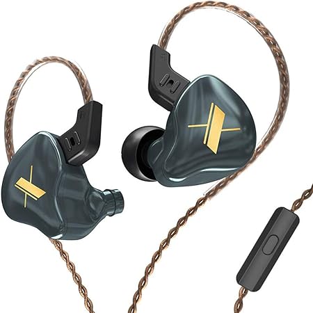 Amazon Co Jp Kz Edx イヤホン 重低音 公式 Kz イヤホン イヤモニ Kz カナル Dd型 イヤホン 有線 中華イヤホン 10mmダイナミックドライバー搭載 リケーブル可能 Yinyoo 灰色 Microphone 家電 カメラ
