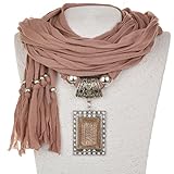 Camel Long Soft Bohemian Fabric Resin Pendant Shawl Scarf Charm Necklace H98K03