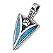 Arrowhead Wolf Paw Brave Wild Powers Protection Amulet Charm Simulated Turquoise Adjustable Necklace