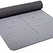 Heathyoga Eco Friendly Non Slip Yoga Mat, Body Alignment System, SGS Certified TPE Material – Textured Non Slip Surface and Optimal Cushioning,72″x 26″ Thickness 1/4″ (Ashy-Dark)thumb 1