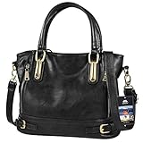 Vbiger Leather Handbags For Women Large Capacity Zipper Tote Bag