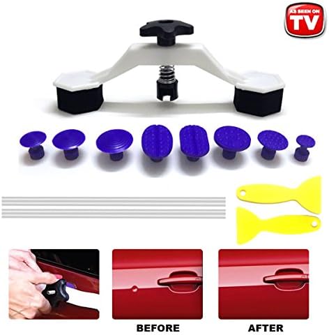 HADES PDR Paintless Dent Repair Tools Pops a Dent Bridge Type Dent Puller Kit with 8 Sizes Glue Tab