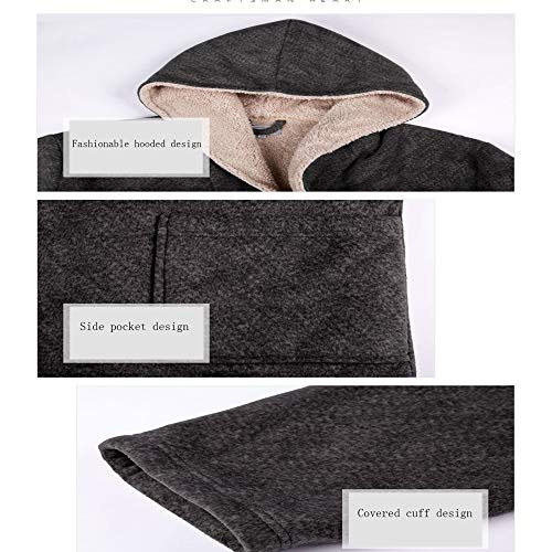 YUANP-Accappatoio-con-Cappuccio-lUomo-in-Pile-Vestaglia-Inverno-lUomo-Calde-Camicia-da-Notte-lUomo-Invernale-con-CinturaAccappatoio-da-Uomo-con-Cappuccio-Doppio-StratoBlue