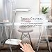 DAC Ergonomic 14”, LED Desktop Lamp w/ USB Charging Port, Rechargeable Battery UP TO 8HRS, Lightweight & Portable, Adjustable Post for Reading, Smart Touch Switch for Dimmer, 4W, White