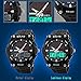 Fanmis Men's Solar Powered Casual Quartz Watch Digital & Analog Multifunctional Sports Watch Gold