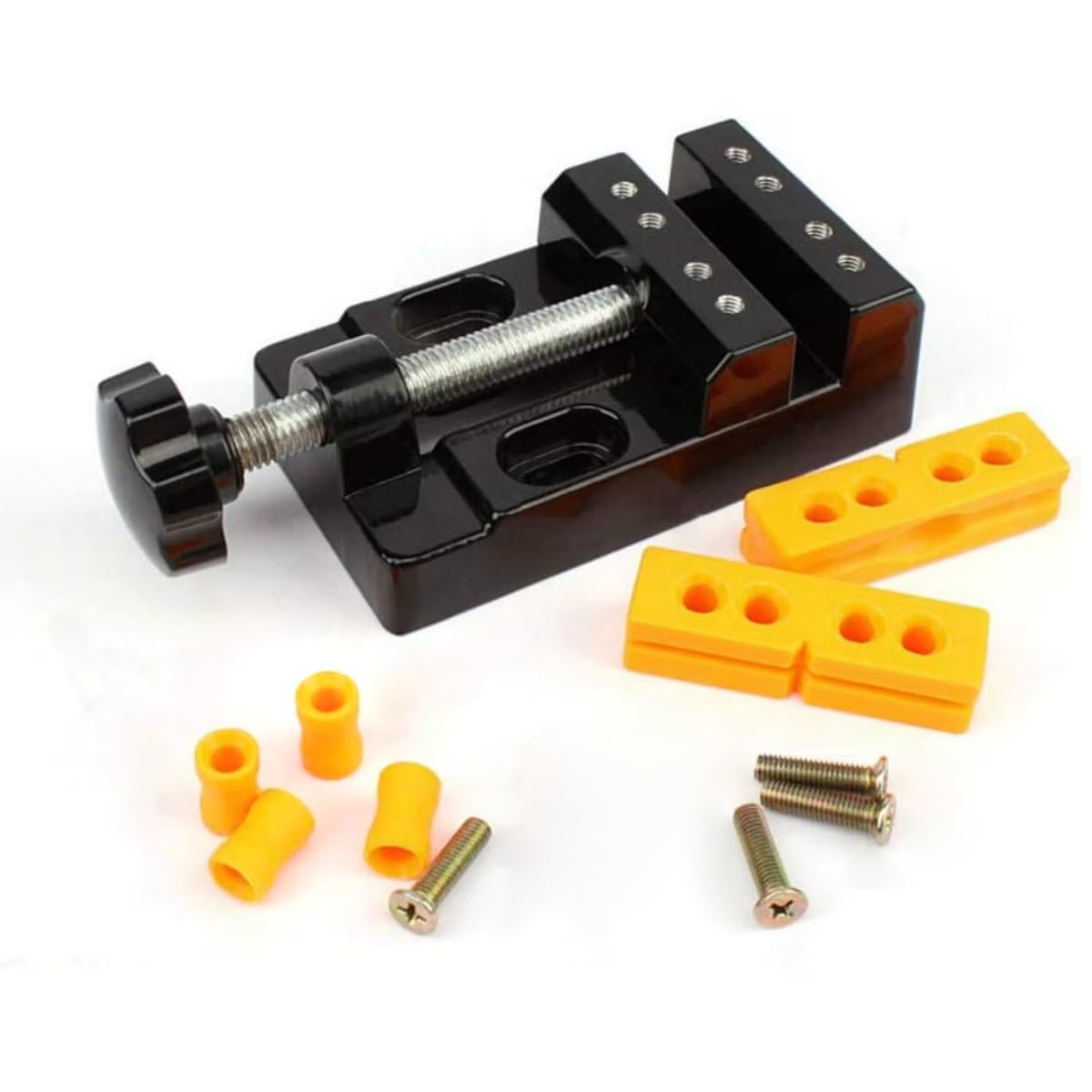 Flat Mini Bench Clamp Tabletop Vise Drill Press Vise Tools, Multi-Purpose Aluminium Alloy Flat Jaw Pliers, Table Jaw Bench for Craft Hobby Tool