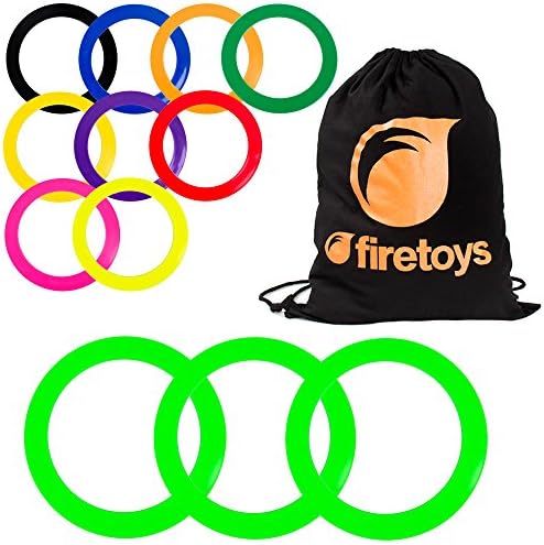 Mr Babache Medium Size Professional Juggling Ring Set X3 & Firetoys Bag, Loads of Colours! 32cm, Ideal for all ages! (Purple)
