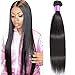 AUTTO Hair Brazilian Virgin Hair Straight Hair One Bundle 28inch 100% Unprocessed Virgin Human Hair Extension Weave Weft Natural Color (100+/-5g)/bundle Can be Dyed and Bleached